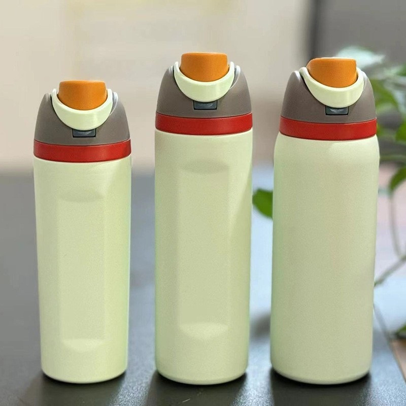 24oz Tumbler Stainless Steel sport Bottle milky white