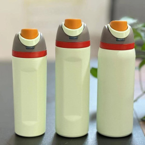 16oz Tumbler Stainless Steel sport Bottle milky white