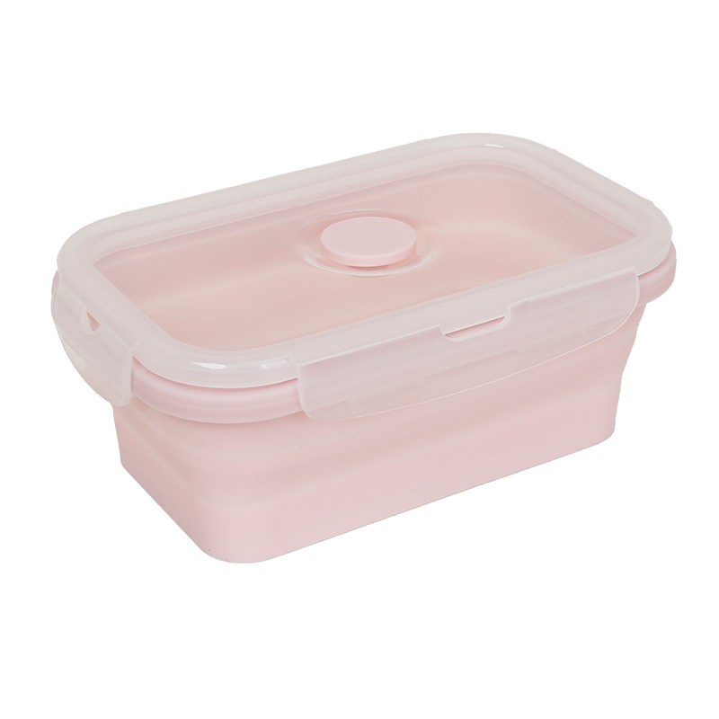 Silicone rectangular folding lunch box