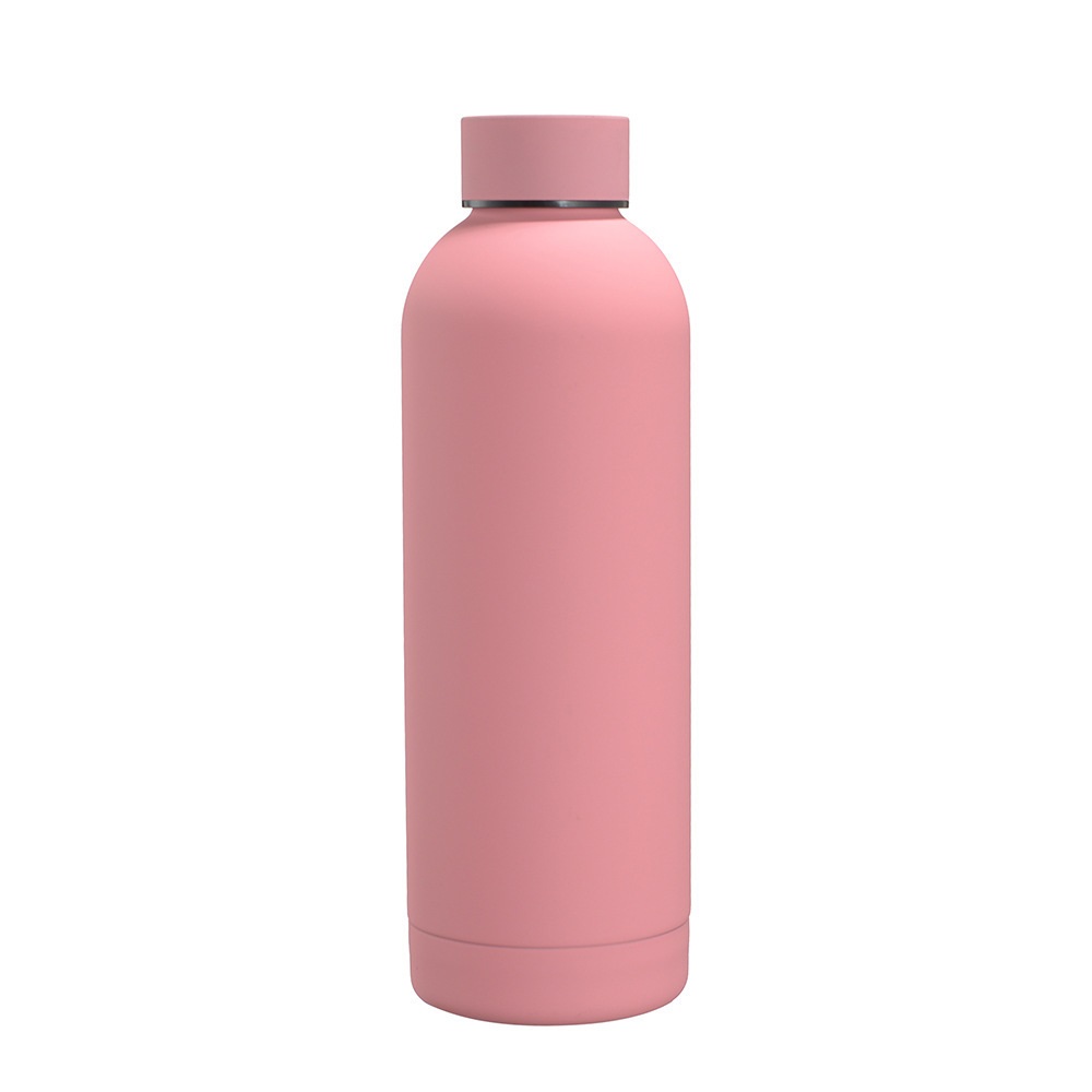 304 stainless steel small mouth bottle gemstone dark pink 350ml