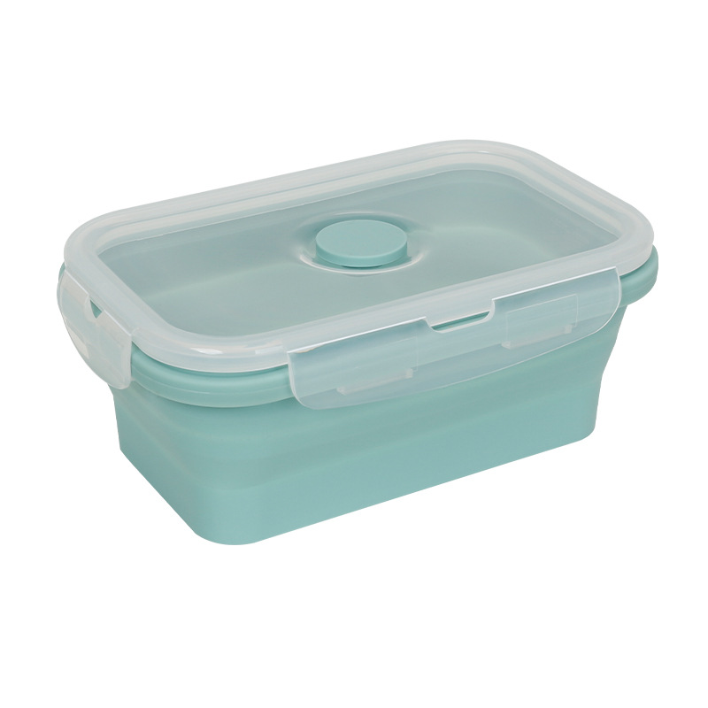 Silicone rectangular folding lunch box