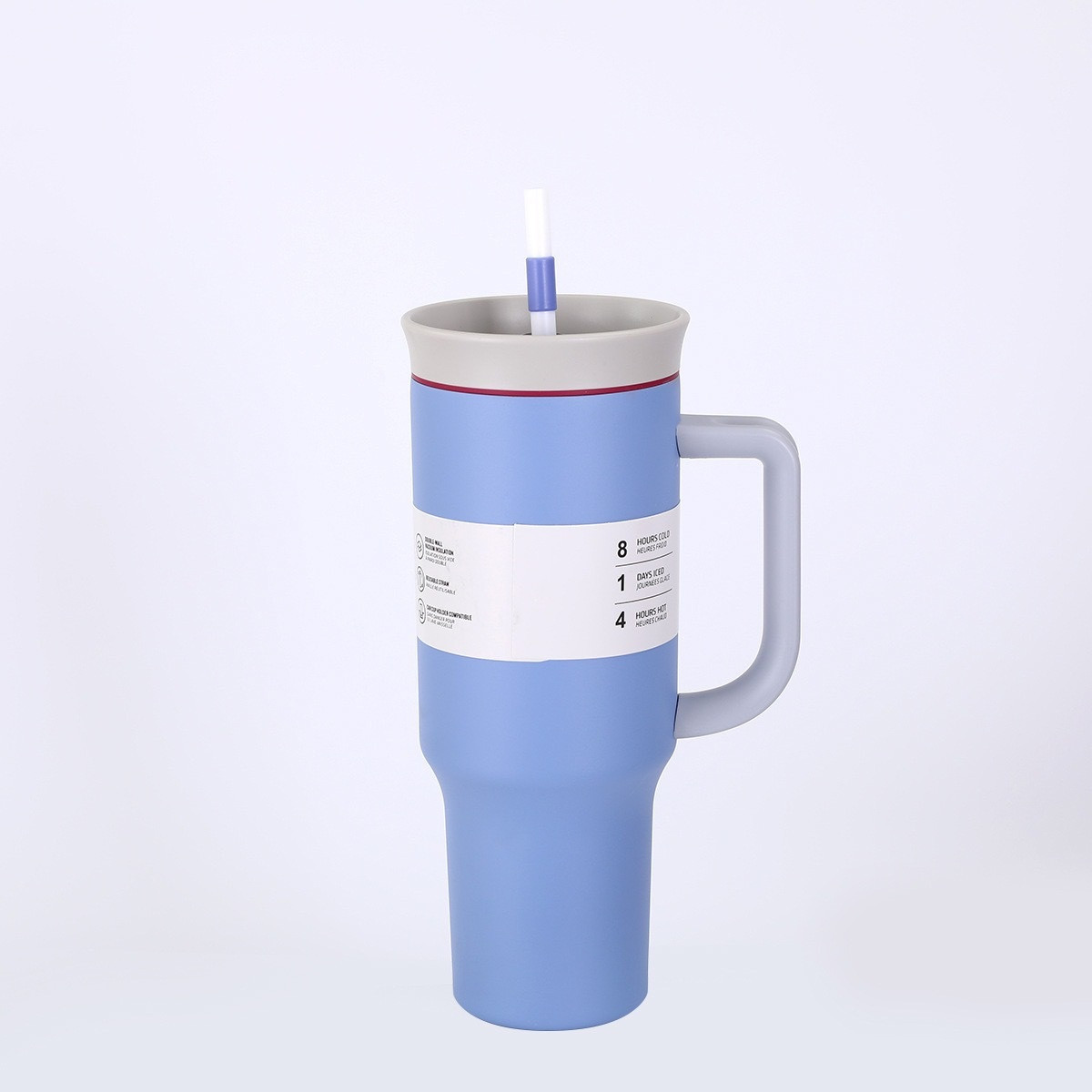 40oz Tumbler Stainless Steel Thermos Bottle gemstone blue