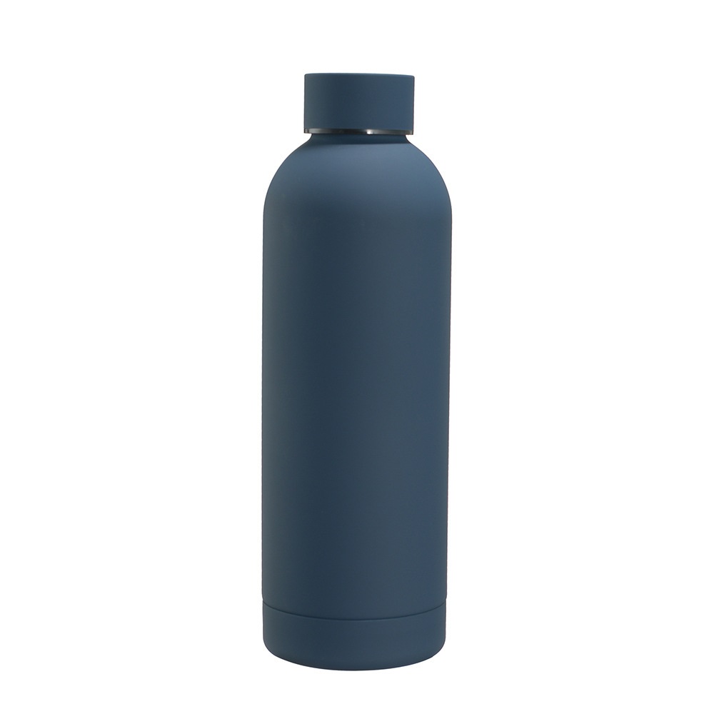 304 stainless steel small mouth bottle navy blue 750ml